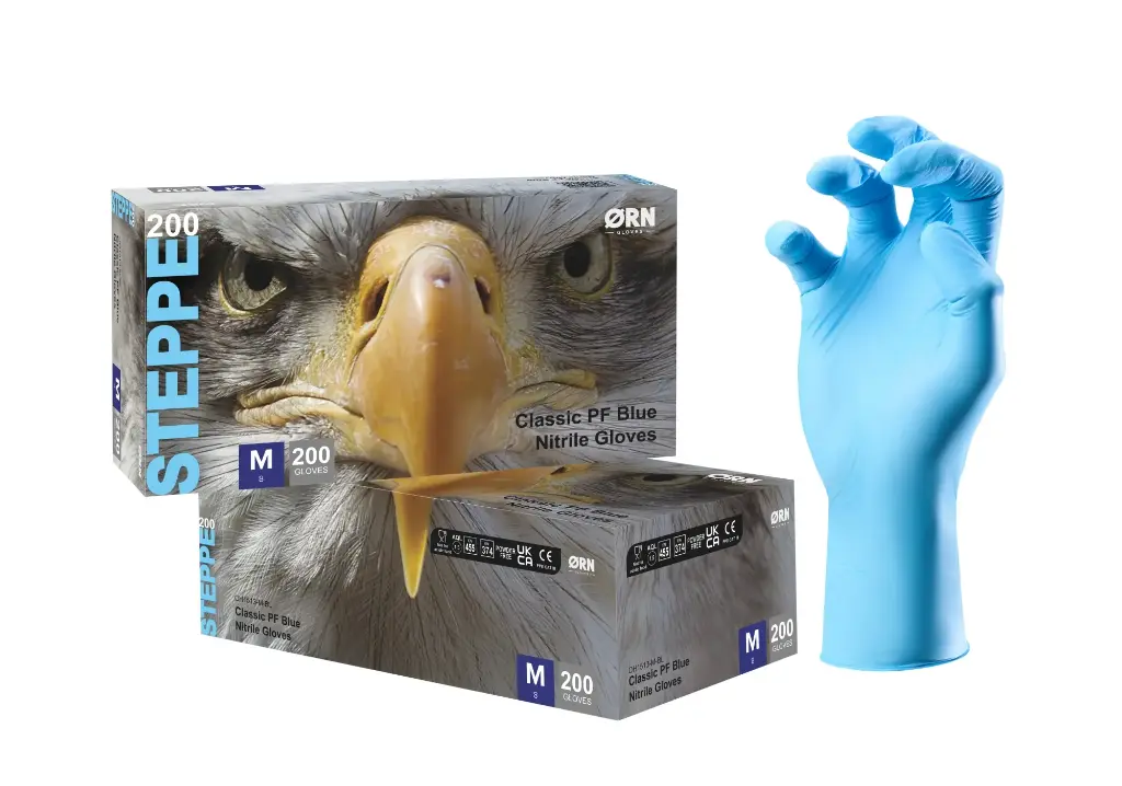 Steppe Classic Blue Nitrile Box 200, 3.5g - 1 Case (10 Boxes of 200)