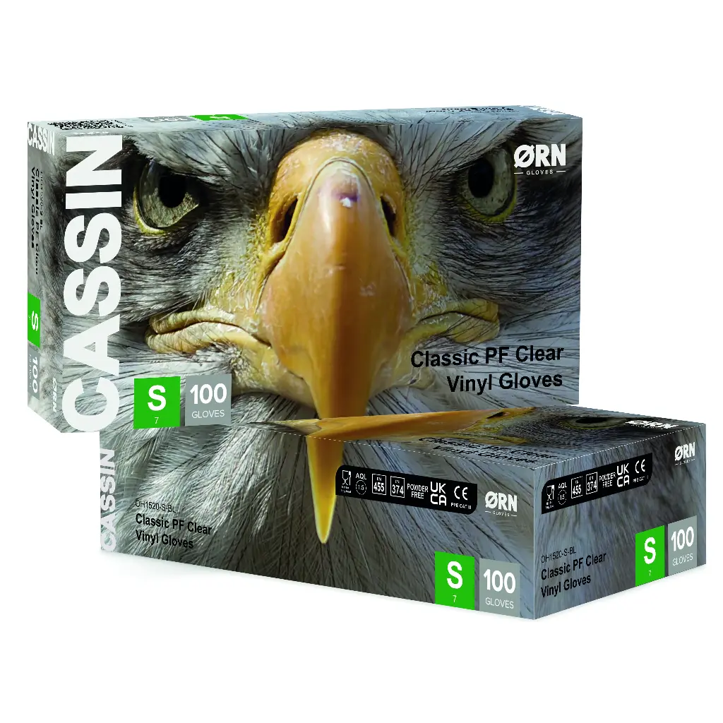 Cassin Classic Medium Duty Clear Vinyl Box 100, 4.5g - 1 Case (10 Boxes of 100)