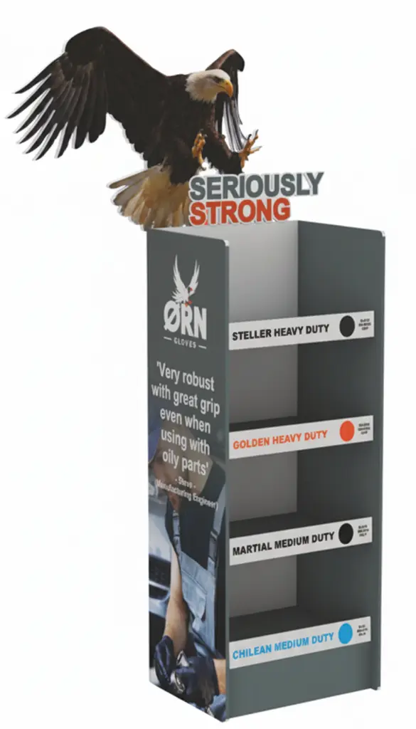 Point Of Sale 4-Shelf Glove Stand - 1 Per Case