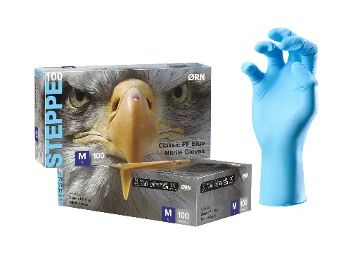 Steppe Classic Blue Nitrile Box 100, 3.5g - 1 Case (10 Boxes of 100)