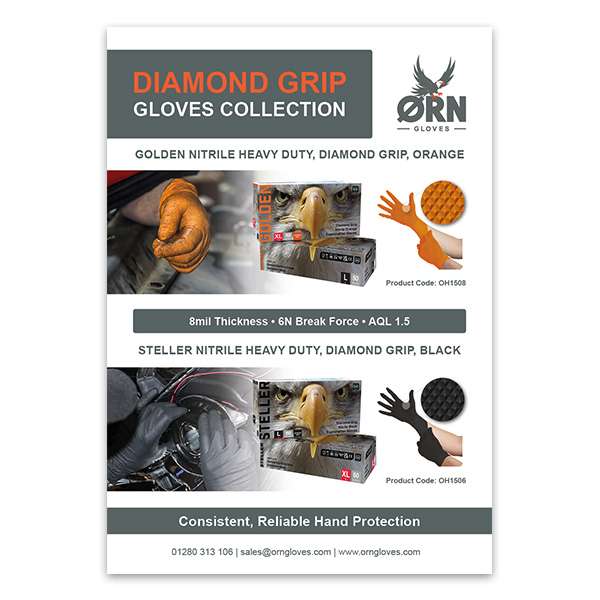 Diamond Grip Gloves Flyer - Downloadable