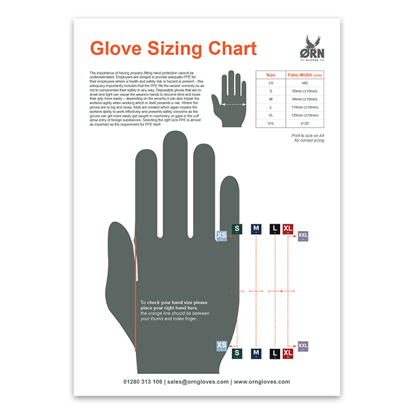 Gloves Size chart